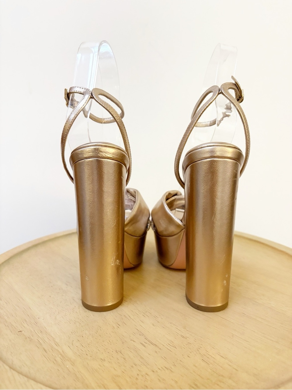 New Aquazzura Olie Plateau 140 Knotted Platform Heels - Picture 11 of 13